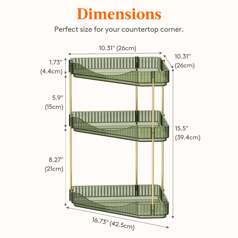 Plastic / Acrylic Bathroom Shelves, Green