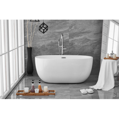Hudepohl 54'' x 29'' Soaking Acrylic Bathtub
