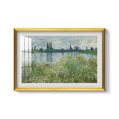 Rives de la seine, Veuileuil, 1880 - Claude Monet - Toile encadrée sur mesure
