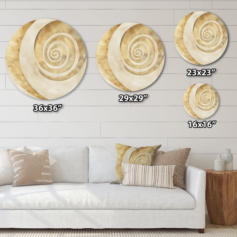 Jadarrian - Décoration murale ronde en métal à spirales abstraites, L 36 po x H 36 po
