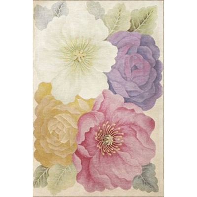Multicolored Floral And Rose Patterned Modern Decorative Carpet