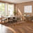 Marielle Rope Pedestal Dining Table – Extendable to 98", Toffee Finish, American Red Oak, Natural Rope Base