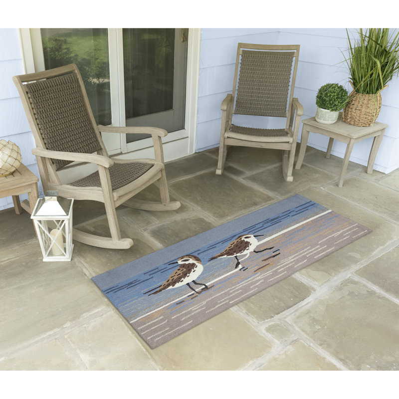 Tapis de cuisine Tasoula Frontporch Sandpipers, Tapis de couloir 2 pi x 5 pi