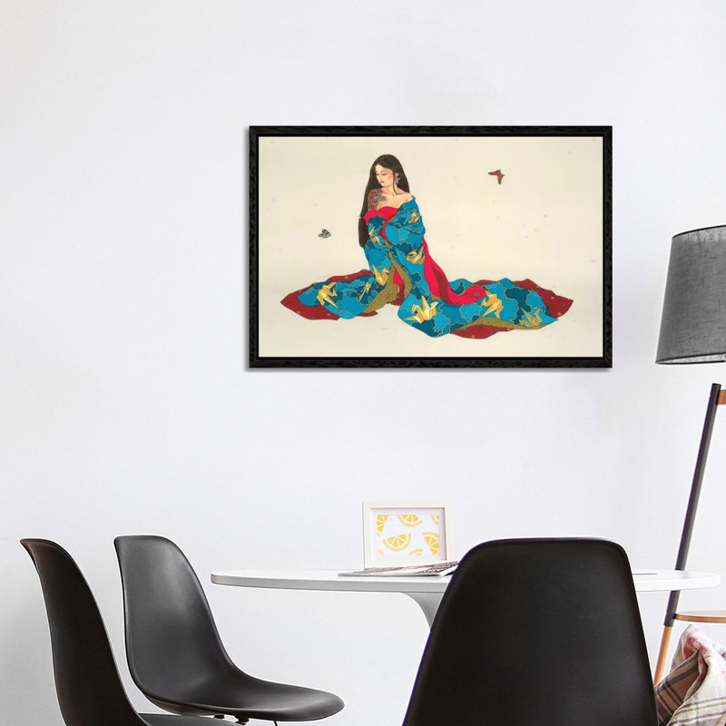 Dragon Mystique - Painting on Canvas, Black Framed, 101.6 cm H x 66.04 cm W