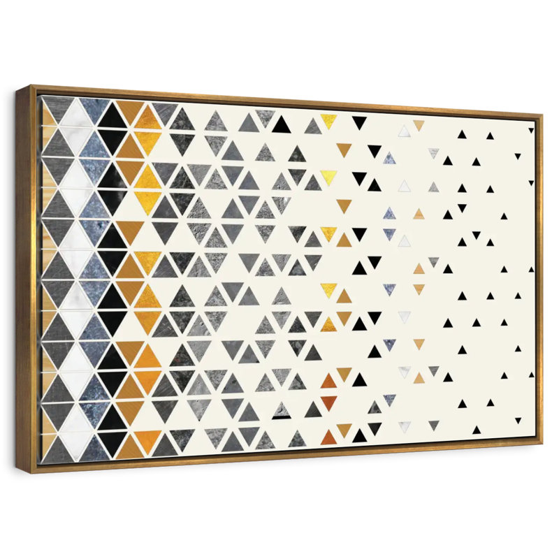 Triangle de folie, Cadre flottant doré, 13 po x 9 po
