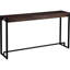 Console étroite, 54 po, chêne brûlé, noir