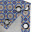 Rideaux décoratifs géométriques à 2 panneaux avec œillets, violet, bleu, orange, vert-106380417