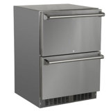 Marvel 24"W. Outdoor 5.0 Cu.Ft. Built-In Refrigerator Drawers - Stainless Steel