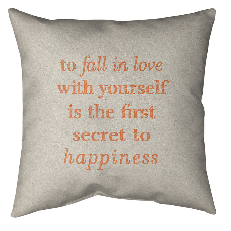 Coussin de sol, 28 po x 28 po, Blanc / Orange