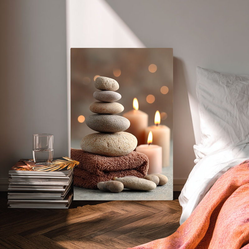 Art sur toile Zen Stacked Stones, H 30 po x l 20 po