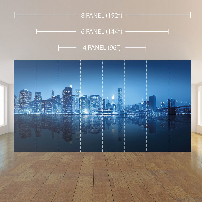Panneau de papier peint Merethe City, L 100,08 po x l 96 po