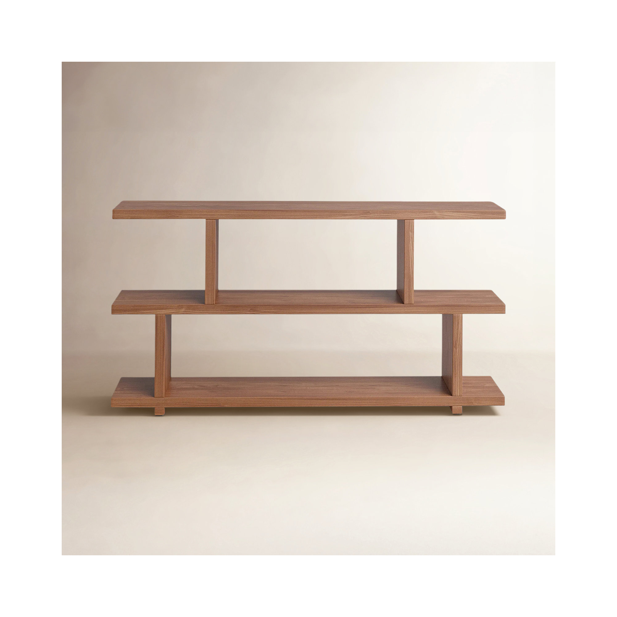 Annora Wide Bookcase, Walnut