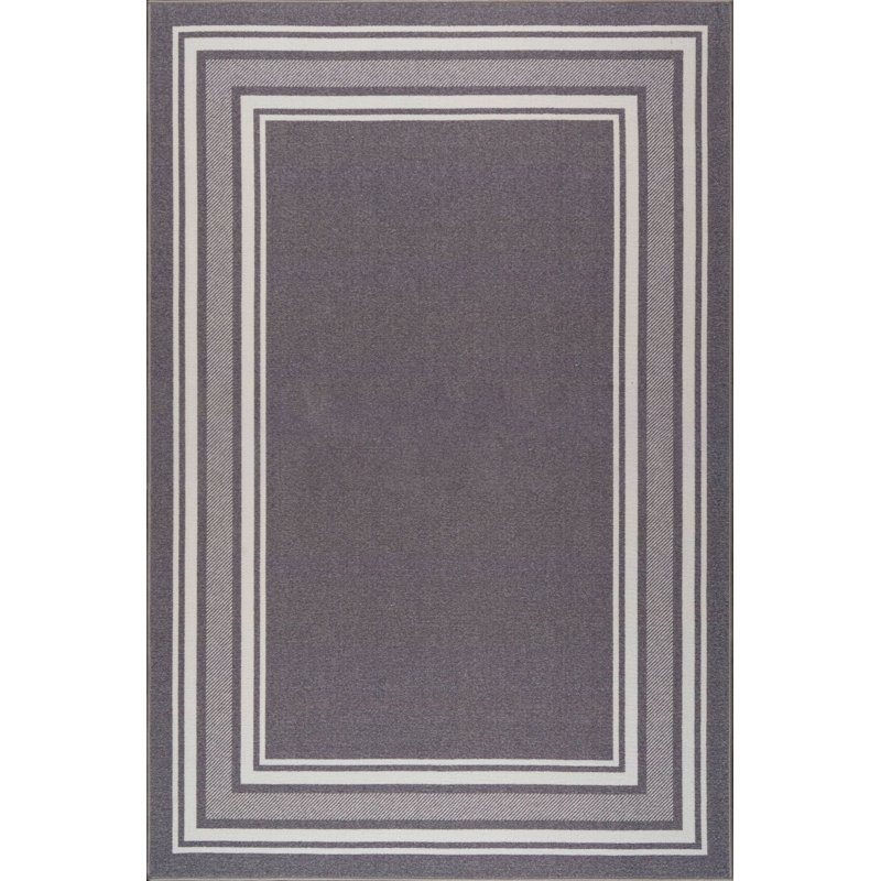 Quinter Gray Non-Slip Area Rug, Rectangle 3'3'' x 4'11''