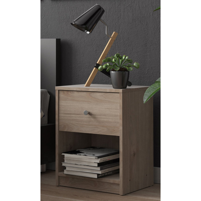 Clanton Small-Space 1 - Drawer Nightstand, Jackson Hickory