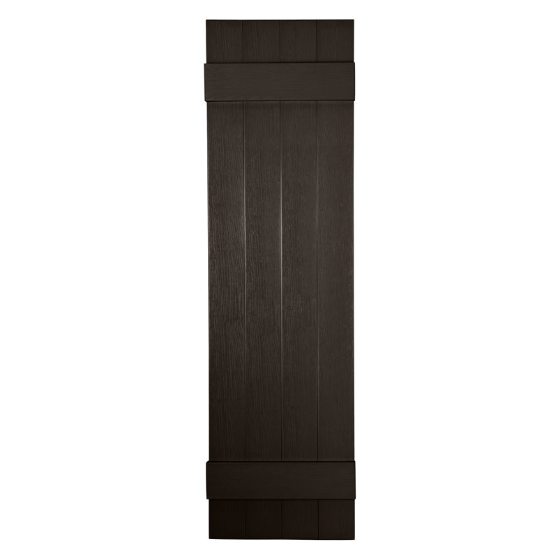 Persiennes personnalisées à 4 planches fermées, Morceaux de chocolat, 38"