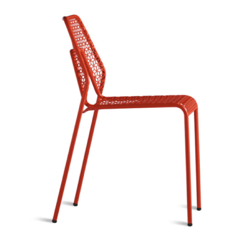 Hot Mesh Outdoor Dining Side Chair, Humble Red