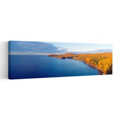 «Split Rock Leakouse From 1905», lac Supérieur, Minnesota, paysage contemporain abstrait, art mural