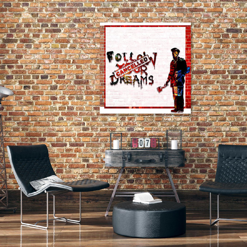 Banksy Street - No Frame Print on Canvas, 30cm H x 30cm W