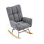 Chaise berçante en tissu Teddy