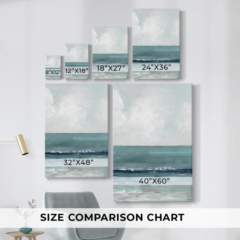 Teal Seas II - galerie Cavas, H 18 po x l 12 po