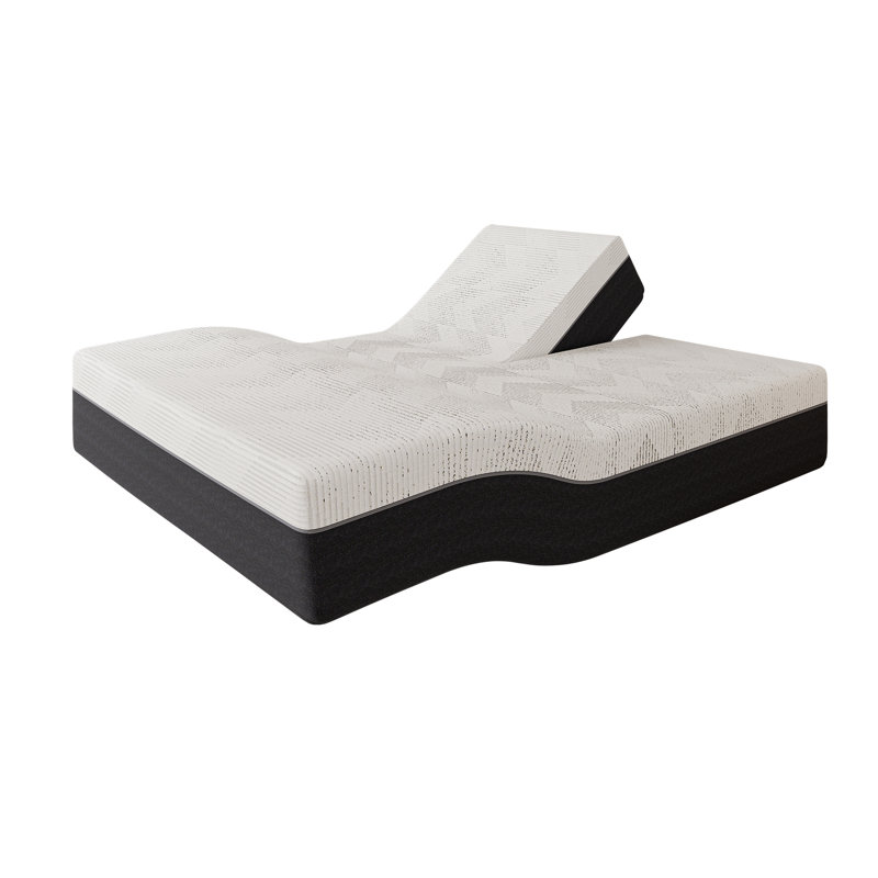Grand matelas en mousse viscoélastique infusée de gel 14 po, mousse de soutien zonée, housse en graphène