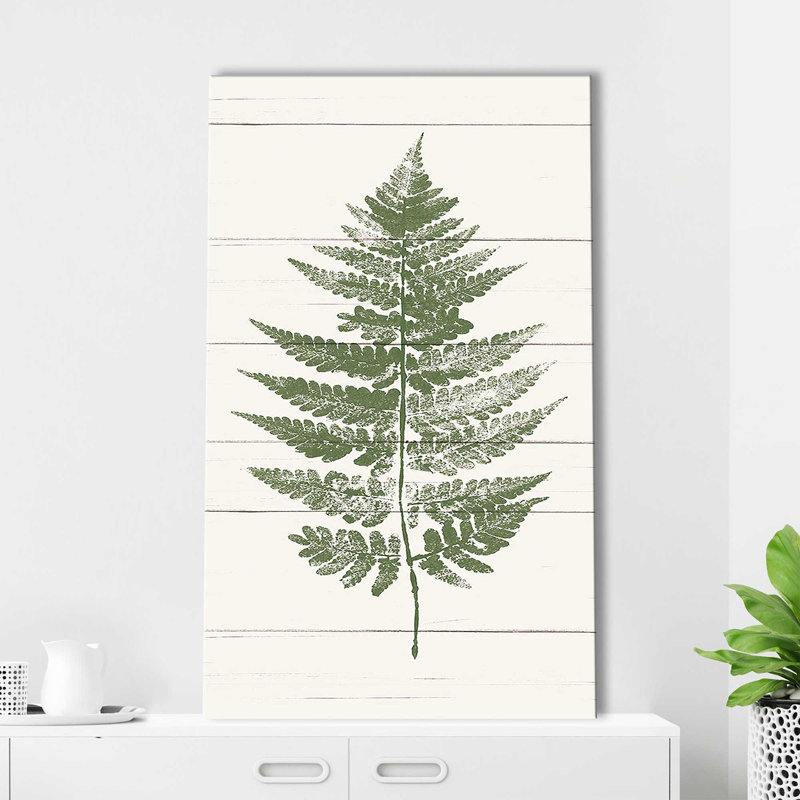 " Fern Print I (Vertical) ", Wrapped Canvas, 30" H x 18" W x 1" D