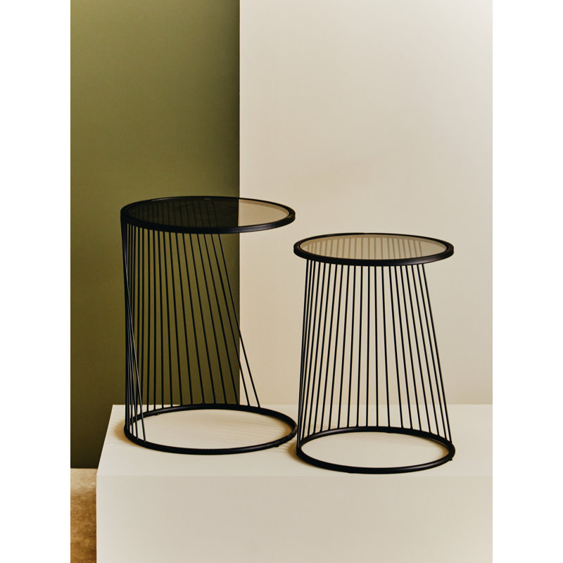 Cockrell Glass Top Frame Nesting Tables