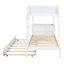 Lit superposé avec lit gigogne, rangement et bureau-477781469-477781443