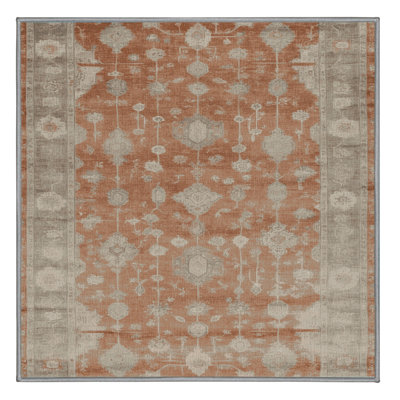Machine Washable Overdyed Gray Area Rug