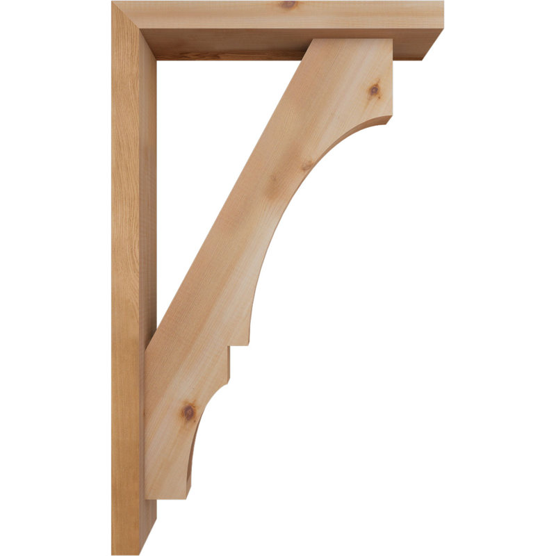 Balboa Block Offset Brace Bracket, 30 x 18, 3 1/2"W Western Red Cedar (Smooth)