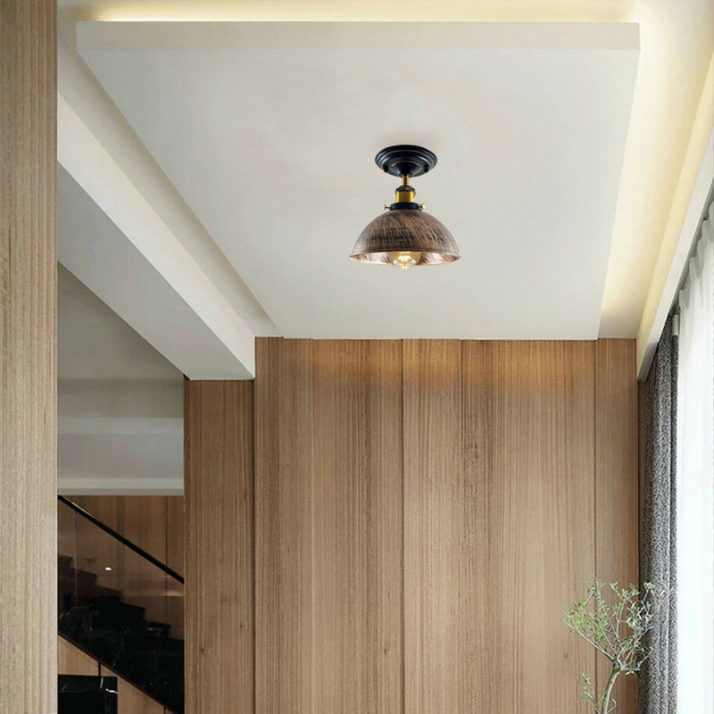 Kuster Semi Flush Mount, Brushed Copper