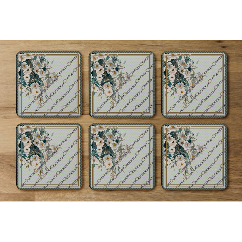 Square 6 Piece Coaster Set