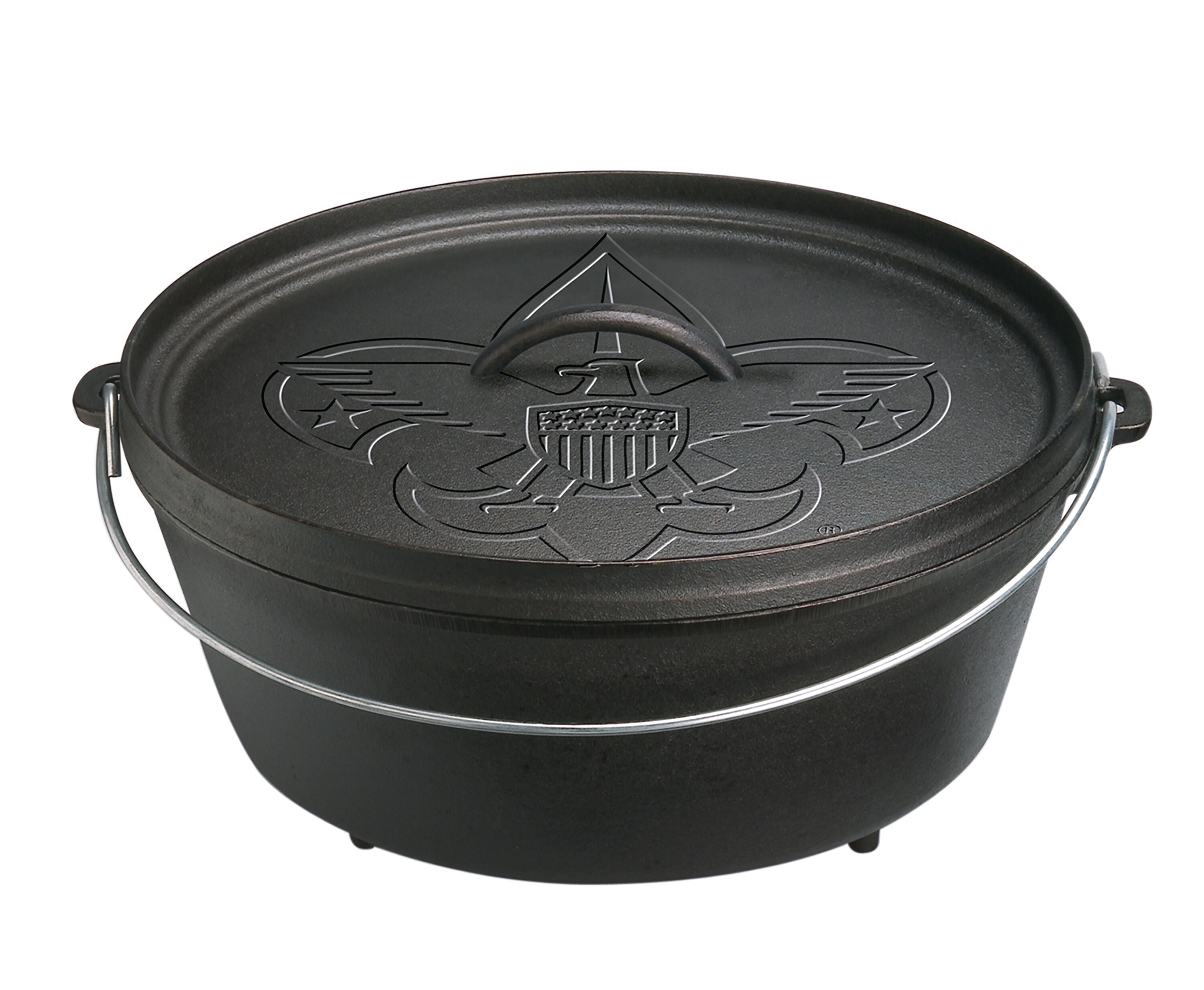 Lodge 12 inch / 6 Quart Cast Iron Camp Dutch Oven