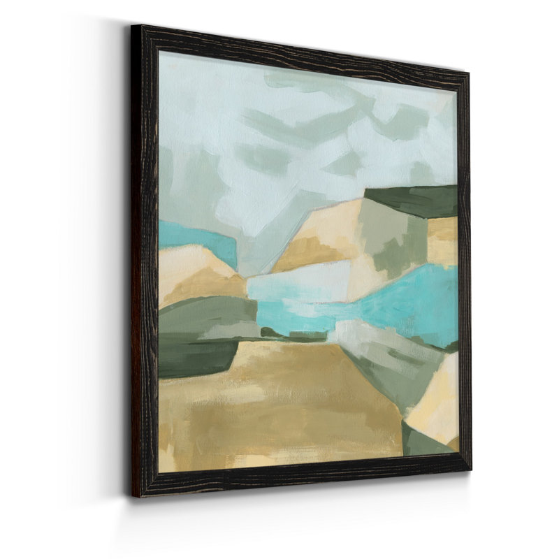 " Optical Fields II " Painting Print, 28" H x 28" W x 1" D, Black Framed