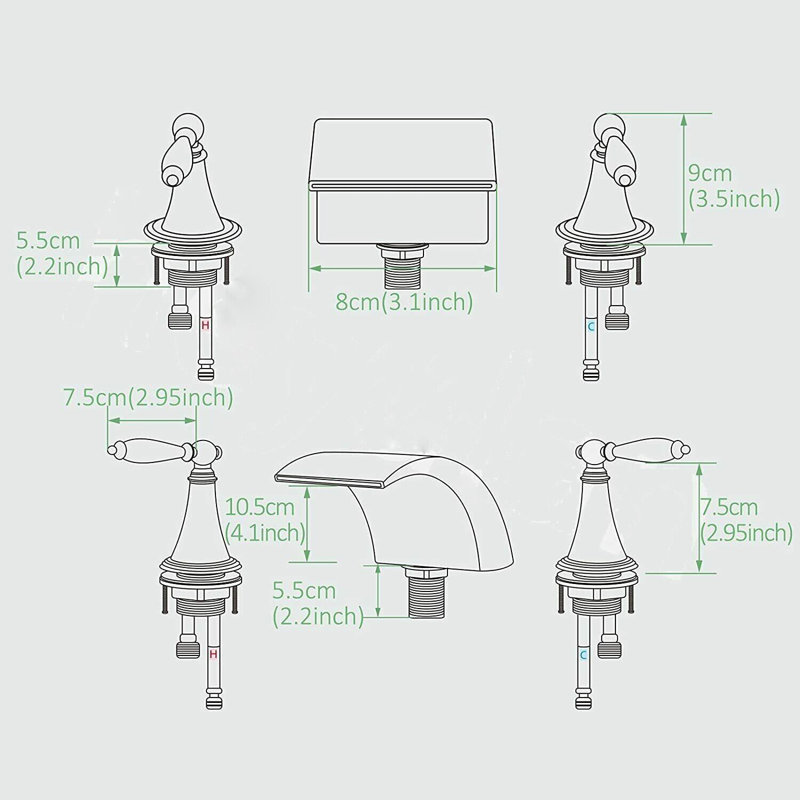 2-handle Bathroom Faucet