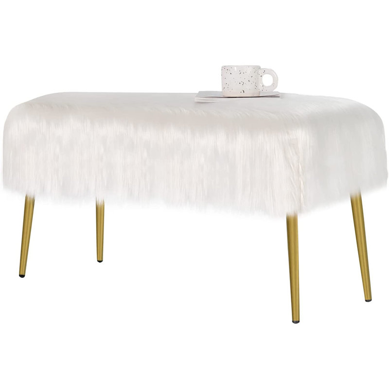 Durlston Eisen Accent Stool, White