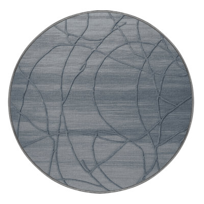 Machine Washable Abstract Gray Area Rug