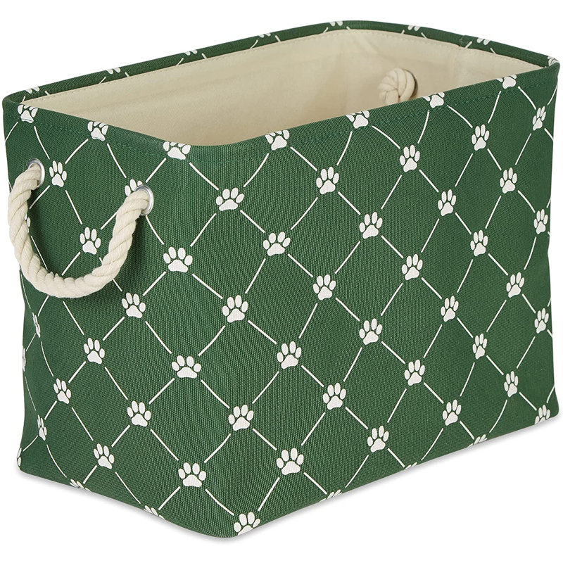 Bac en tissu Pet Trellis Paw, H 12 po x l 10 po x P 16 po, Vert chasseur