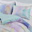 Full/Queen Comforter With Watercolor Tie Dye, Piped Border, Steam Dye For Bed, Microfiber Cover, Fashionable-128894468-128894469