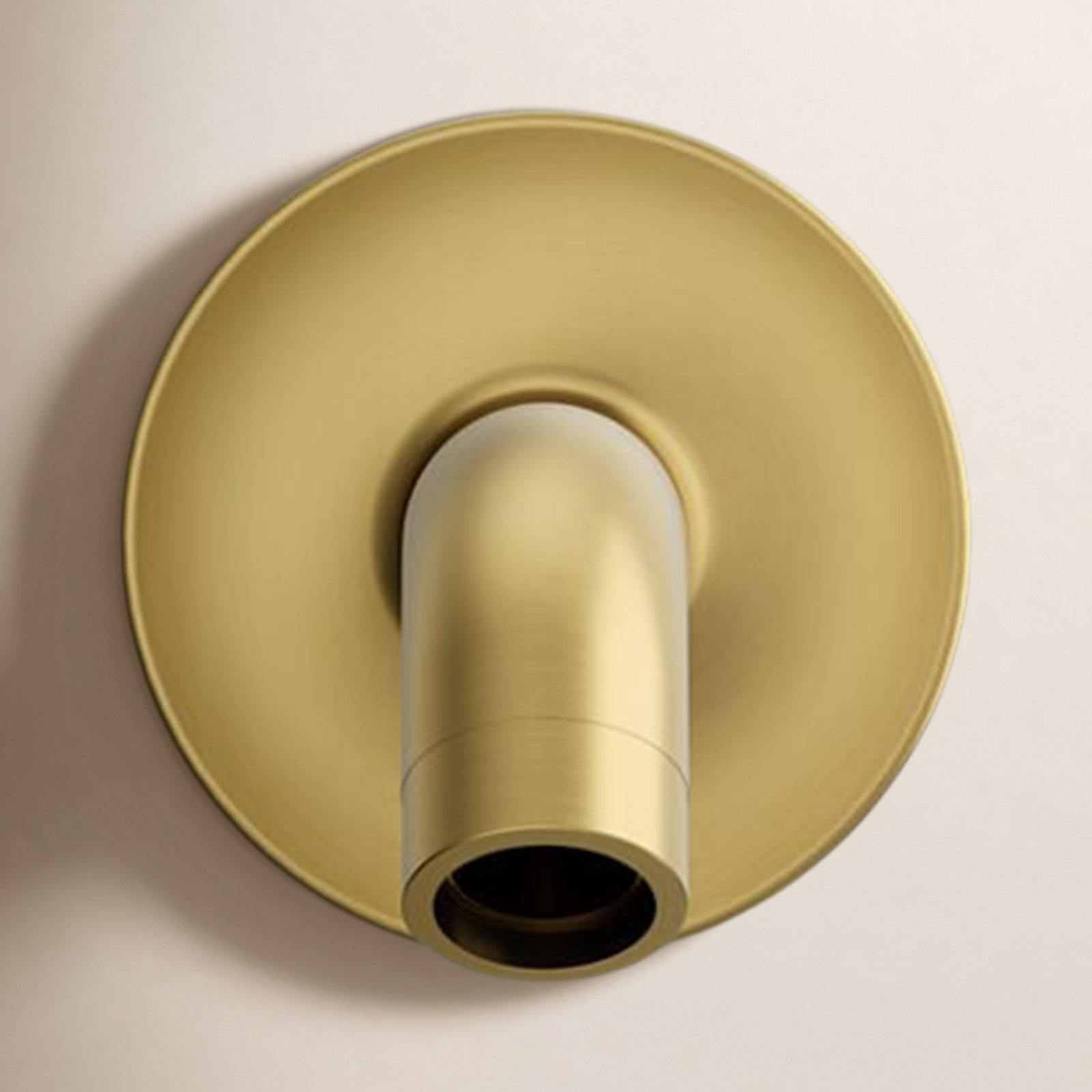 Purist Wall-Mounted Tub Spout, Vibrant Moderne Brushed Gold