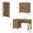 Huckins 3 Piece Computer Desk Office Set with Bookcase-765027269