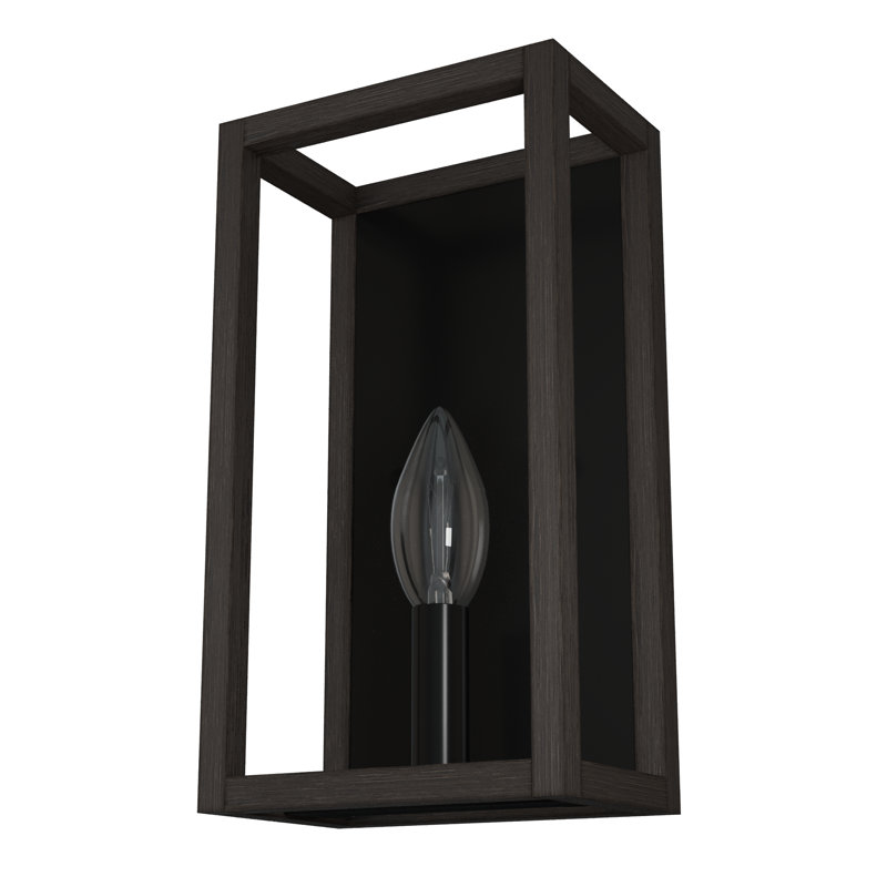 Hunter Squire Manor 1 Light Sconce Wall Light Fixture, Matte Black