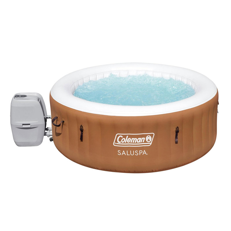 Coleman Miami Spa 4 Person Inflatable Hot Tub with EZ Spa Water Chemical Treatment, Orange