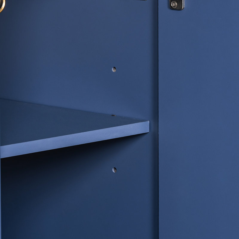 Armoire de salle de bain bleue 36 po, fonctionnelle et élégante