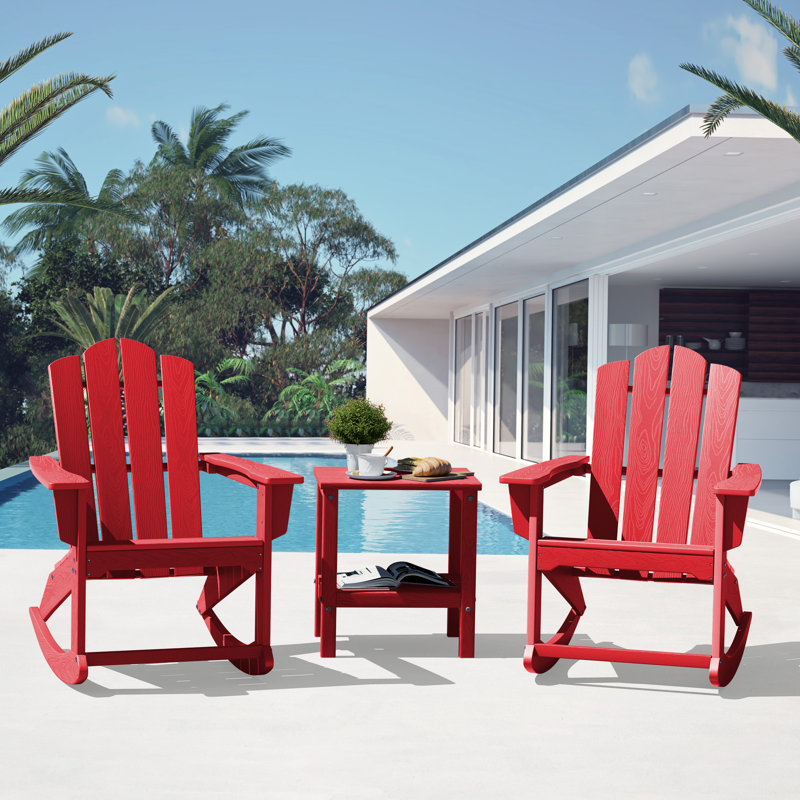 Chaises berçantes en PEHD Adirondack, Rouge