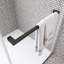 Porte de douche coulissante double sans cadre l 48 po x H 76 po avec verre transparent de 10 mm (3/8 po)