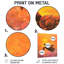 Tortue au coucher du soleil - décoration murale animaux en métal, imprimé tortue-1619662770