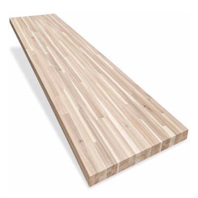 Comptoir en bois d'acacia de 1,5 po d'épaisseur pour îlot de cuisine, établi et bureau