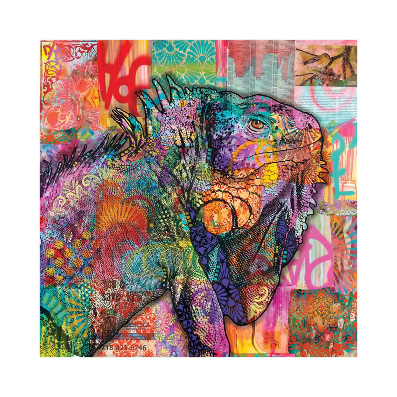 Iguana by Dean Russo - Wrapped Canvas Gallery-Wrapped Canvas Giclée, 66.04 cm H x 66.04 cm W x 3.175 cm D