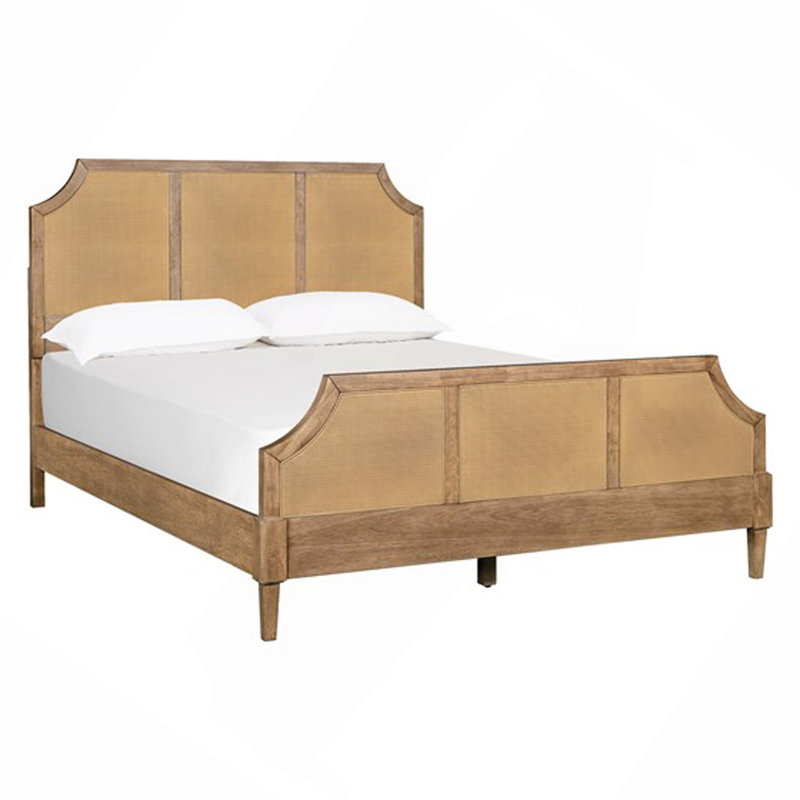 Modern Bed, Woven Cane Platform Bed